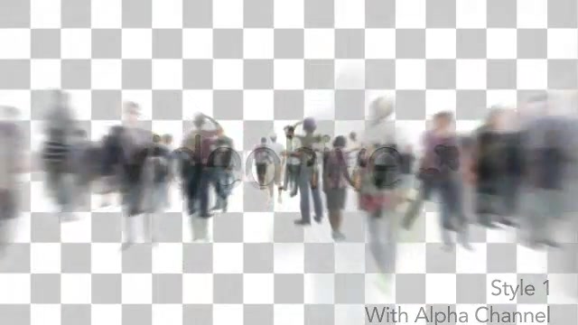 Isolated Crowd Of People Coming & Going With Alpha - Download Videohive 3405711