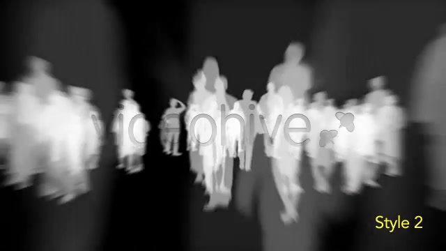 Isolated Crowd of People Walking Away with Alpha - Download Videohive 3405547