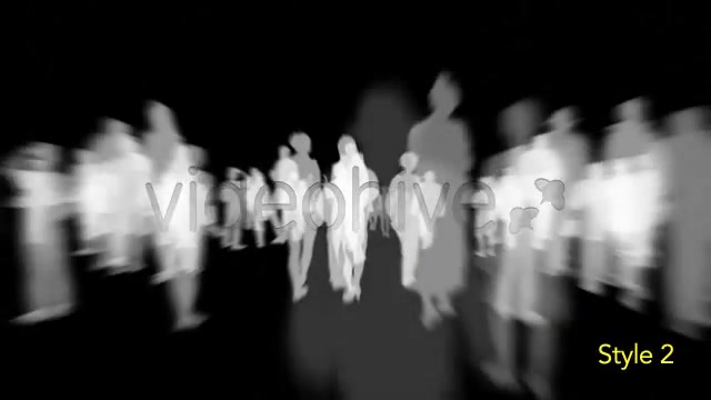 Isolated Crowd of People Walking Away with Alpha - Download Videohive 3405547