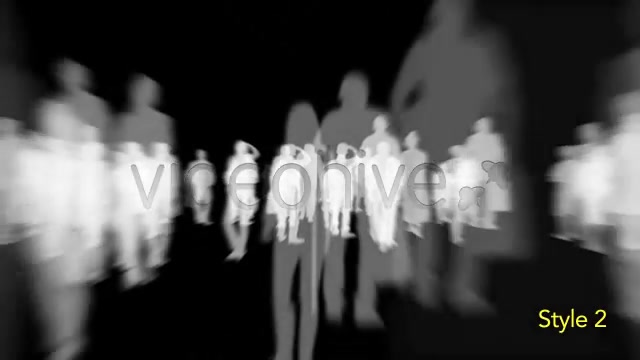 Isolated Crowd of People Walking Away with Alpha - Download Videohive 3405547