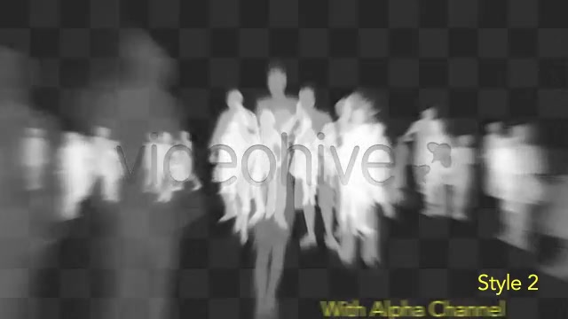 Isolated Crowd Of People Walking Towards w/ Alpha Videohive 3404962 Motion Graphics Image 12