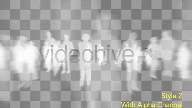 Isolated Crowd Of People Walking Towards w/ Alpha Videohive 3404962 Motion Graphics Image 13