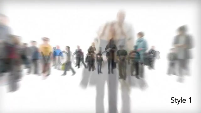 Isolated Crowd Of People Walking Towards w/ Alpha Videohive 3404962 Motion Graphics Image 2