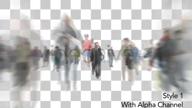 Isolated Crowd Of People Walking Towards w/ Alpha Videohive 3404962 Motion Graphics Image 6
