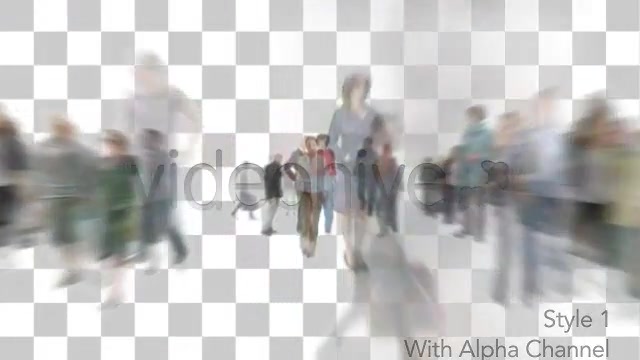 Isolated Crowd Of People Walking Towards w/ Alpha Videohive 3404962 Motion Graphics Image 7