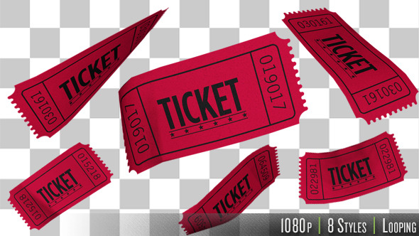 Isolated Ticket Stub Spin - Download Videohive 10317603