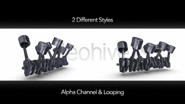Isolated V8 Engine of Pistons & Crankshaft - Download Videohive 7721945