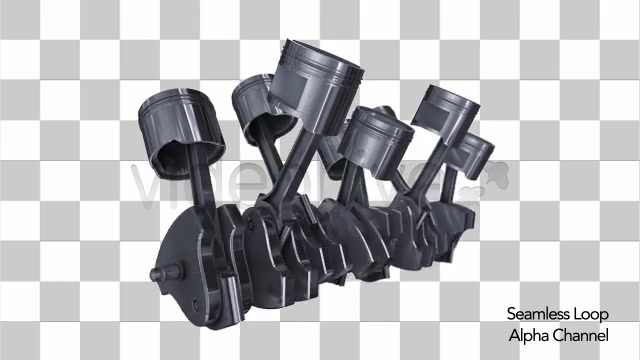 Isolated V8 Engine of Pistons & Crankshaft - Download Videohive 7721945