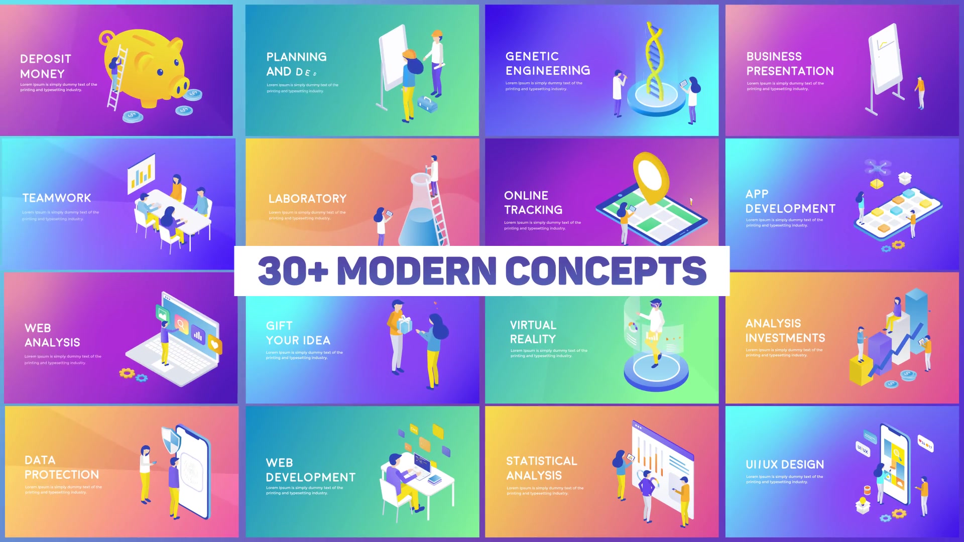 Isometric Gradient Concepts - Download Videohive 23141127