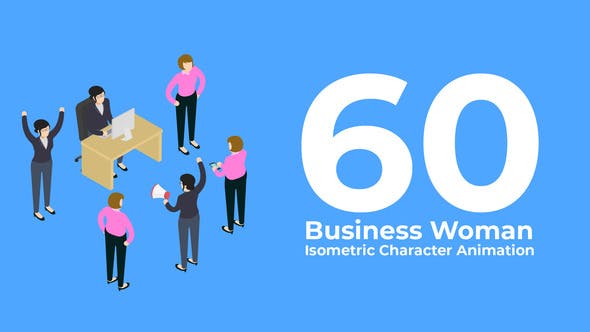 Isometric People Female - 30021096 Videohive Download