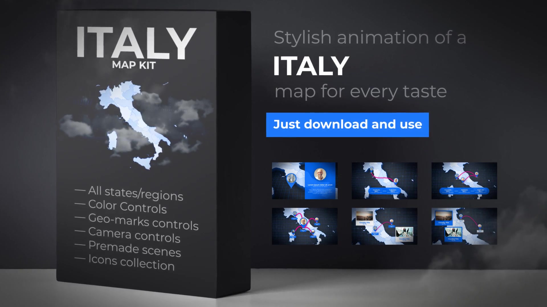 Italy Map Italian Map Kit Videohive 24074322 After Effects Image 11