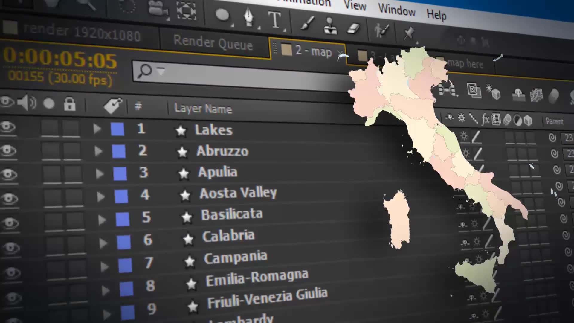 Italy Map Italian Map Kit Videohive 24074322 After Effects Image 2