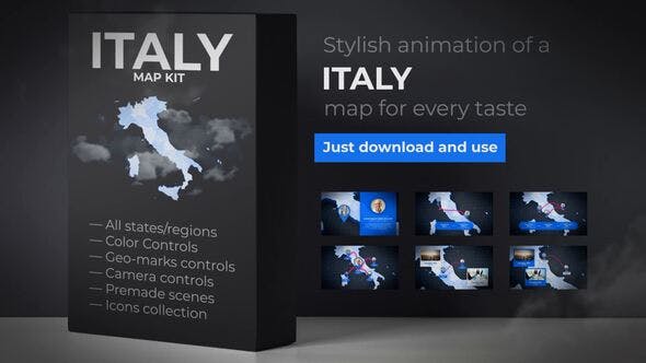 Italy Map Italian Map Kit - Download Videohive 24074322