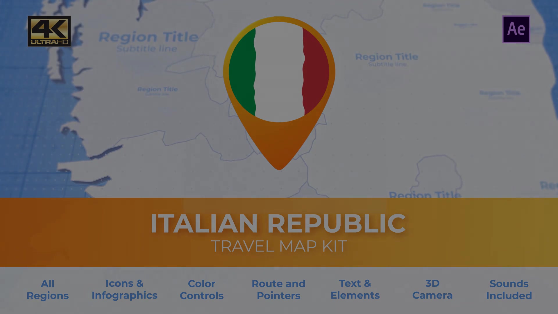 Italy Map Italian Republic Travel Map Videohive 29819108 After Effects Image 13