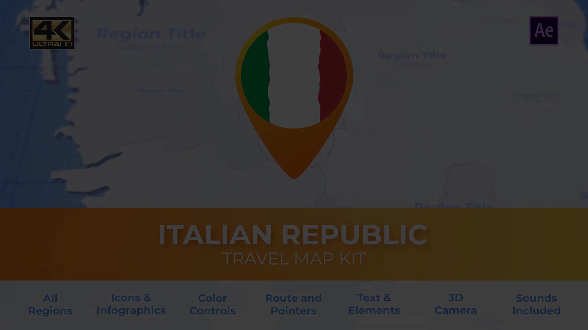 Italy Map Italian Republic Travel Map Videohive 29819108 After Effects Image 6