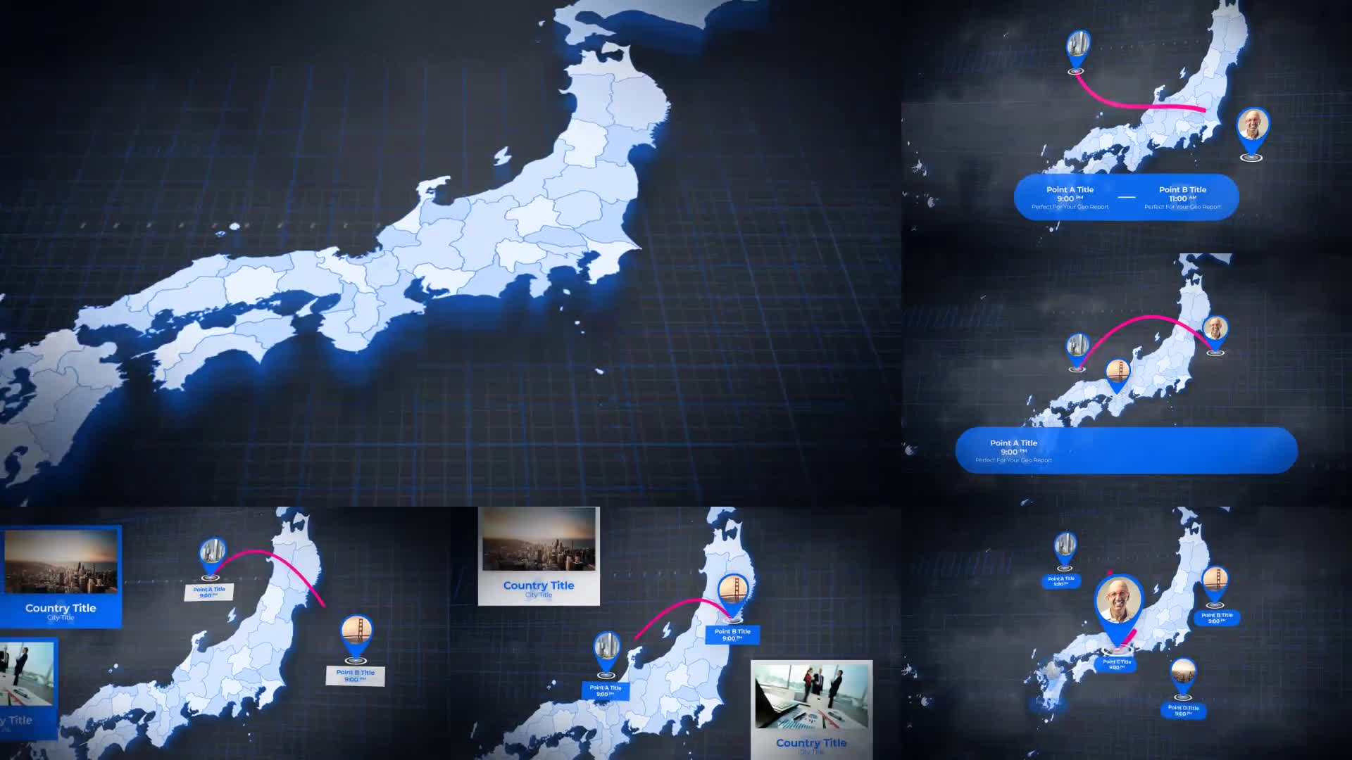 Japan Map Animation Japanese Map Kit Videohive 24088159 After Effects Image 1