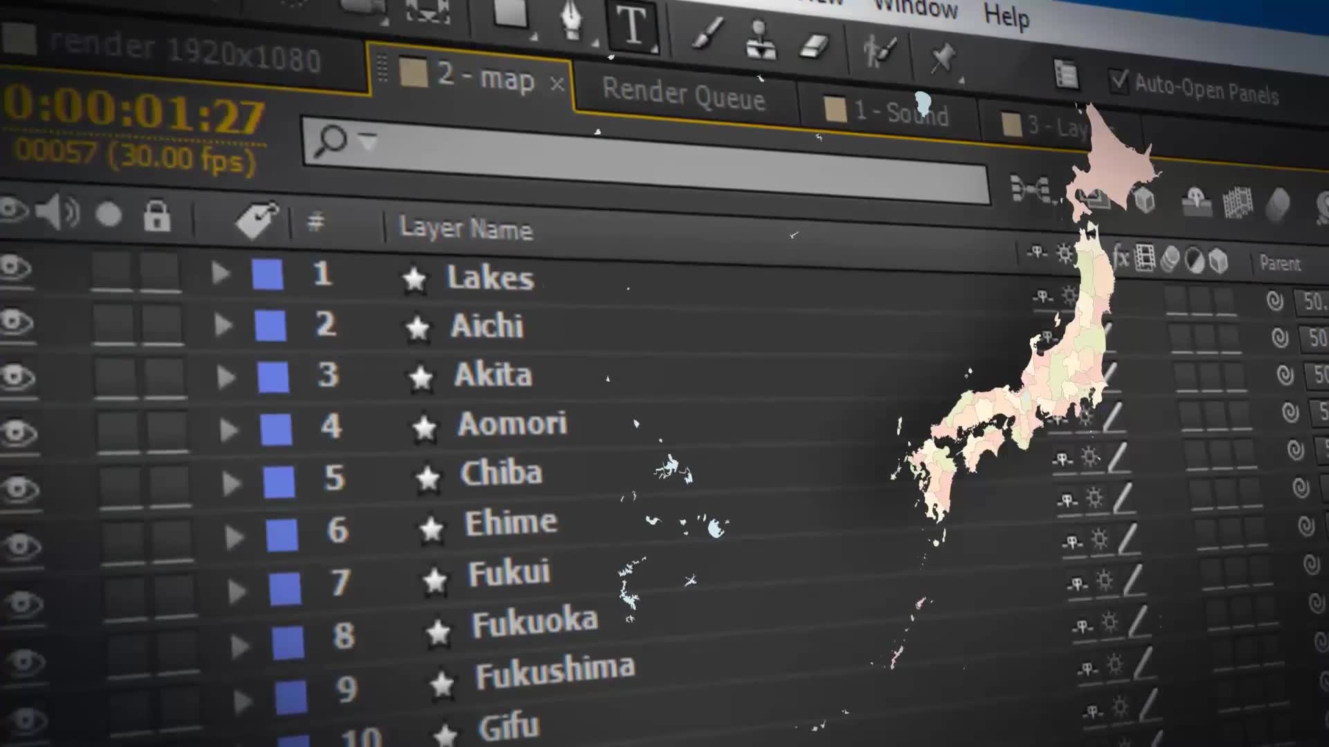 Japan Map Animation Japanese Map Kit Videohive 24088159 After Effects Image 2