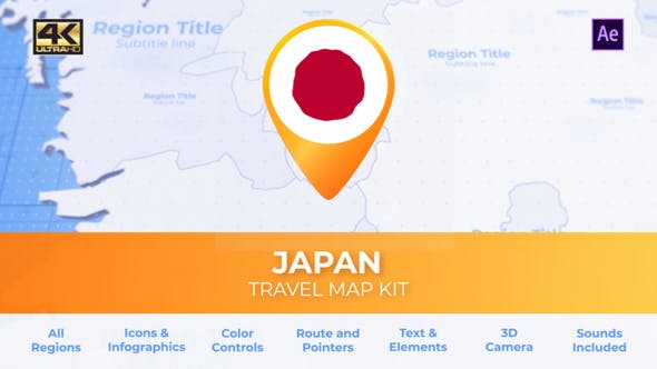 Japan Map Japan Travel Map - 27933485 Videohive Download