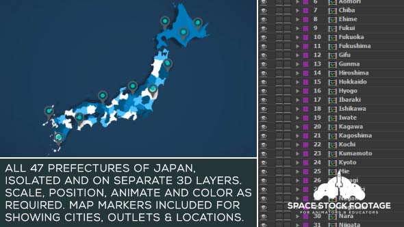 Japan Map Kit - Download Videohive 17711358