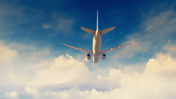 Jet Plane Fly Over Sunset - Download Videohive 16711581