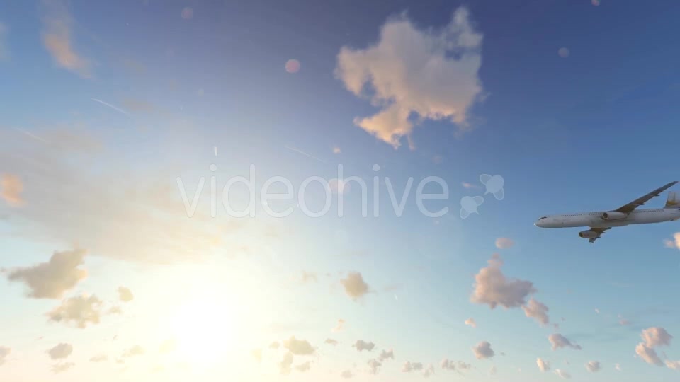 Jet Plane Fly Over Sunset - Download Videohive 20500195