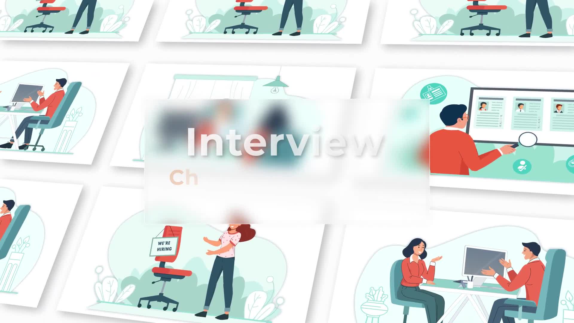 Job Interview Character Animation Scene Pack Videohive 37070227 After Effects Image 1