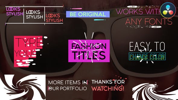 Juicy Fashion Titles | DaVinci Resolve - 36683088 Download Videohive
