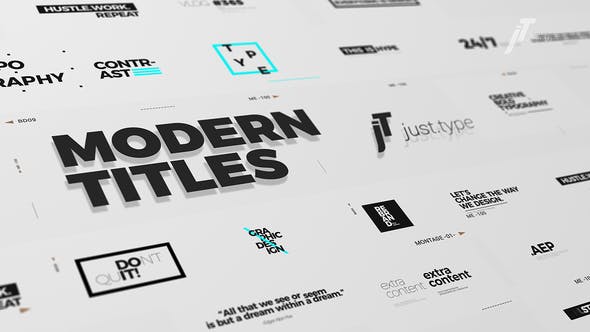 Just Type | Modern Titles - 23898133 Videohive Download