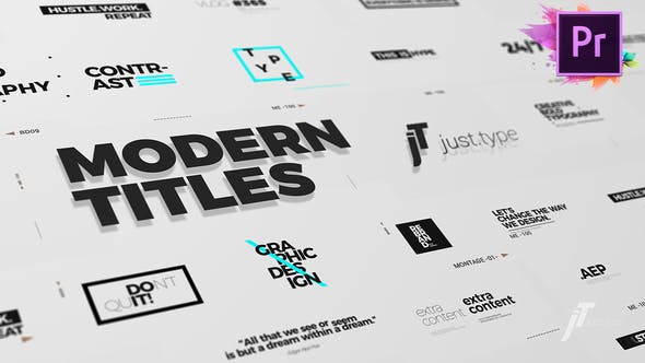 Just Type | Modern Titles For Premiere Pro MOGRT - 23915686 Download Videohive