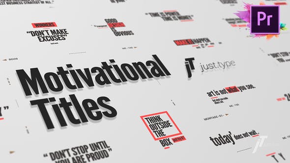 Just Type | Motivational Titles For Premiere Pro - Videohive 24016831 Download