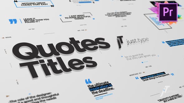 Just Type | Quote Titles For Premiere Pro MOGRT - Download 24063163 Videohive