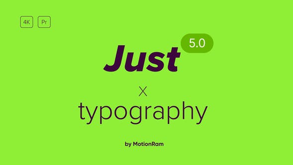 Just Typography 5.0 Premiere Pro - 34618692 Download Videohive