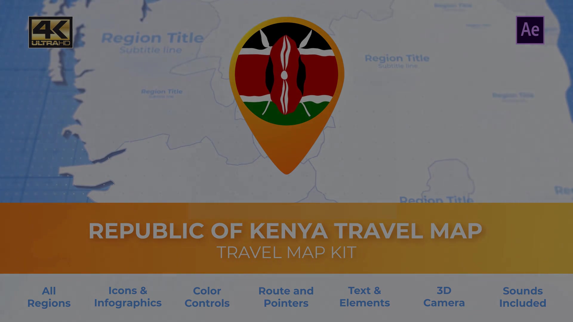 Kenya Map Republic of Kenya Travel Map Videohive 30442210 After Effects Image 13