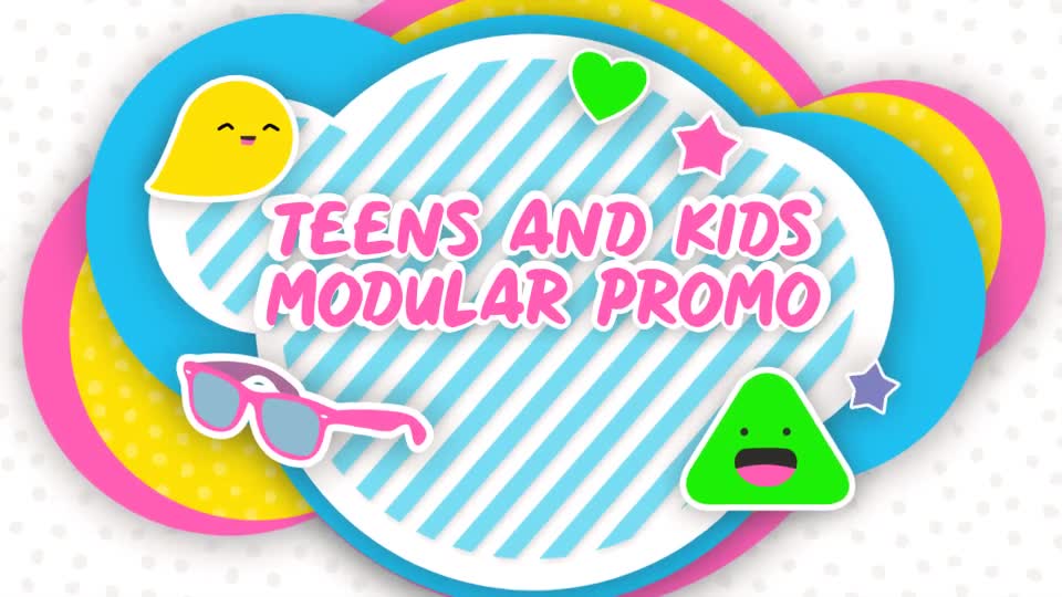 Kids And Teens Modular Promo And Emoji Stickers Videohive 28280597 After Effects Image 1