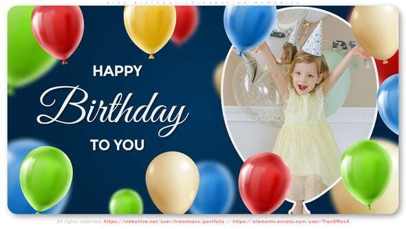 Kids Birthday Celebration Memories - Videohive 37928364 Download
