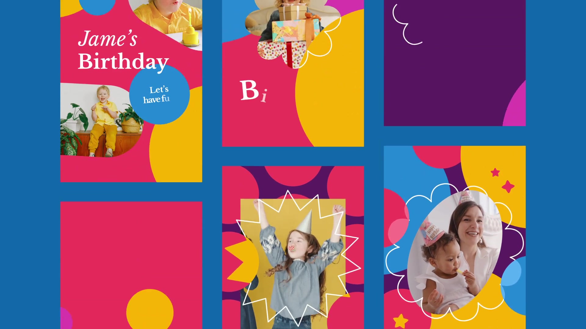 Kids Birthday Party Instagram Stories Videohive 32591990 After Effects Image 4