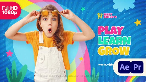 Kids Blog Intro || Kids Opener || MOGRT - Videohive 37338687 Download