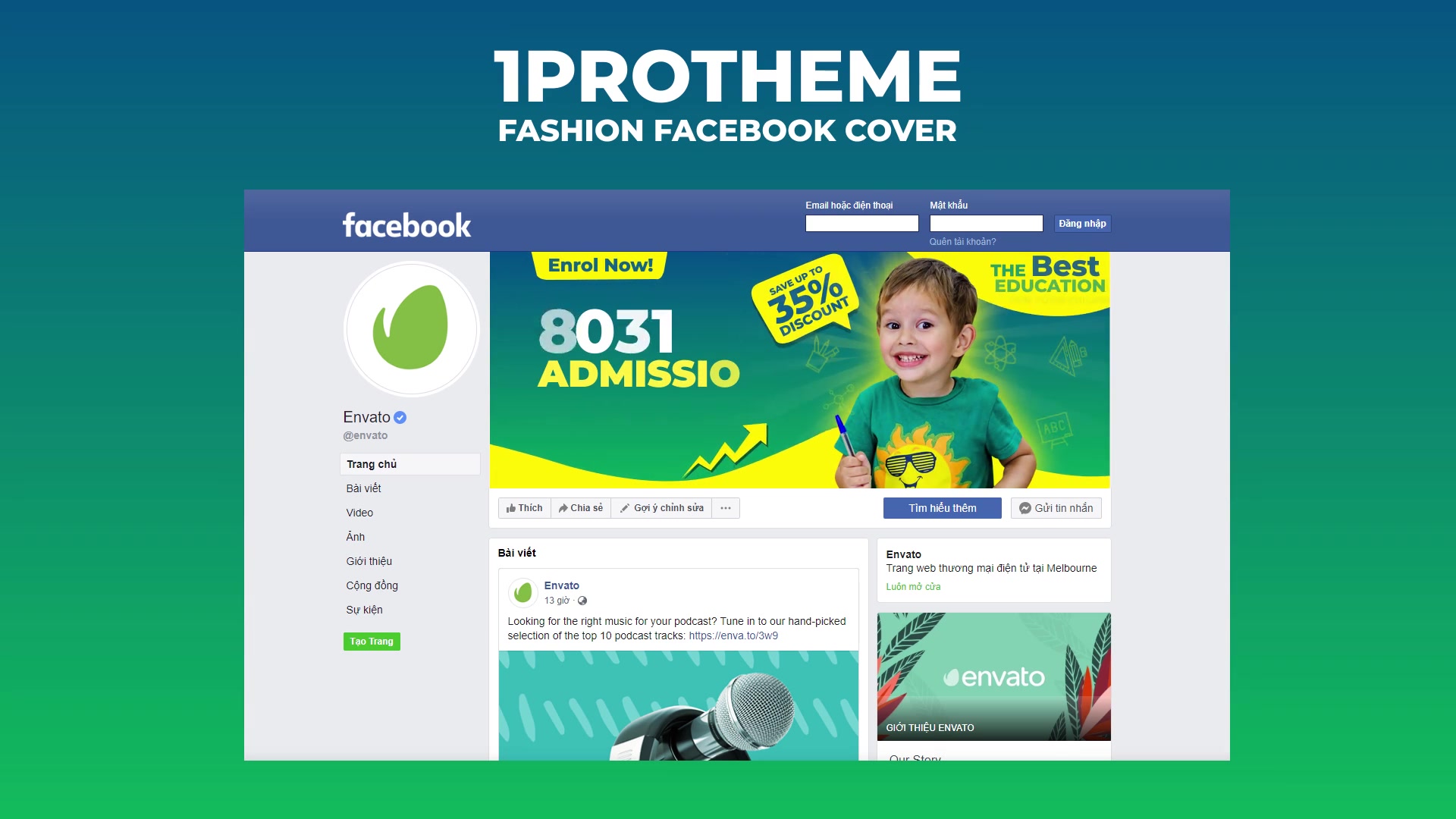 Kids School Facebook Cover Animate V08 Videohive 27538888 After Effects Image 3