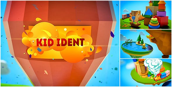 Kids Show Ident Broadcast Package/ Teens Youtube Channel/ Family TV/ Cartoon Party 3D Intro/ Tales - 8839798 Download Videohive