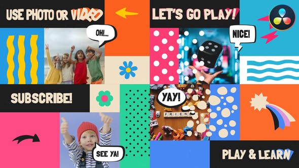 Kids Slideshow for DaVinci Resolve - 38553104 Download Videohive