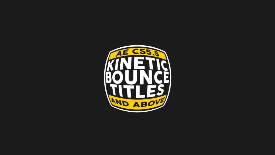 Kinetic Bounce Titles Pack Videohive 20035904 After Effects Image 1