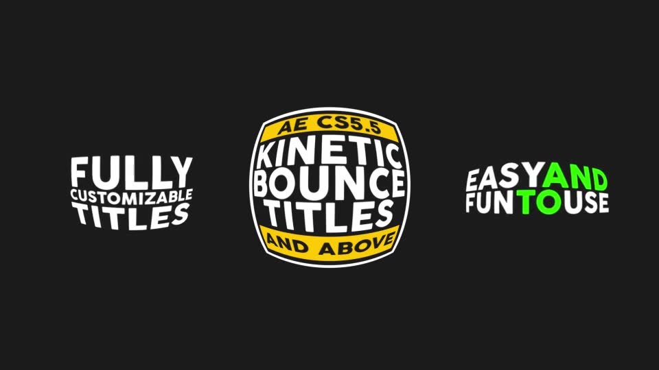 Kinetic Bounce Titles Pack Videohive 20035904 After Effects Image 2