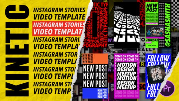 Kinetic Instagram Stories | MOGRT for Premiere Pro - Videohive Download 23430316