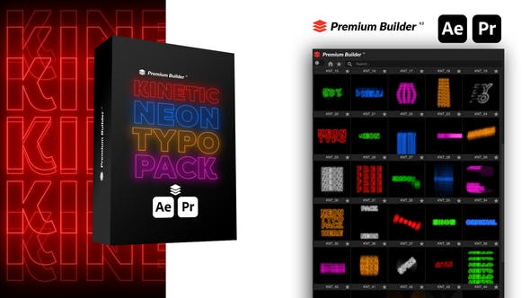 Kinetic Neon Typo Pack - Videohive Download 39609087