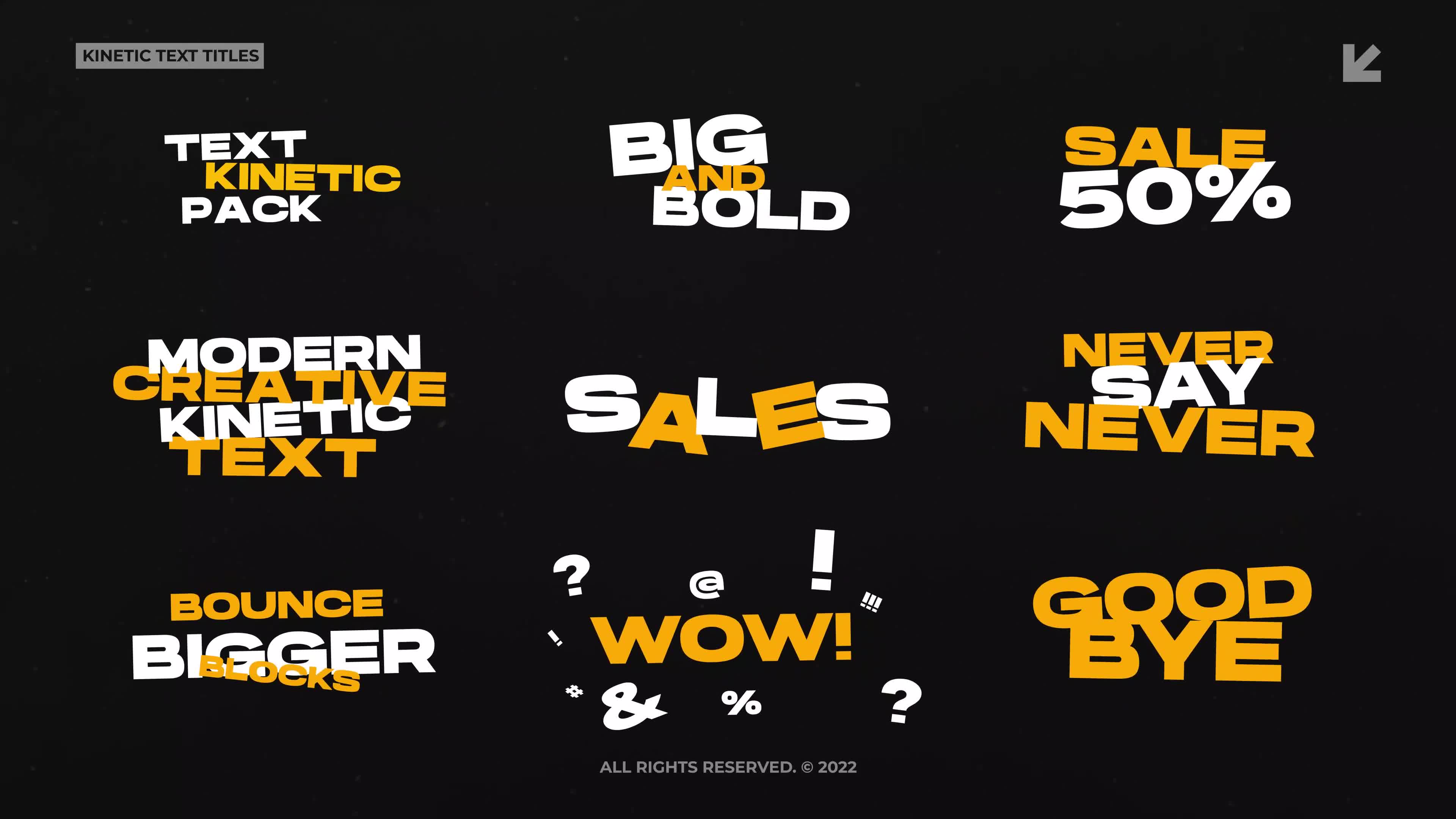 Kinetic Text Titles / AE Videohive 40334768 After Effects Image 1
