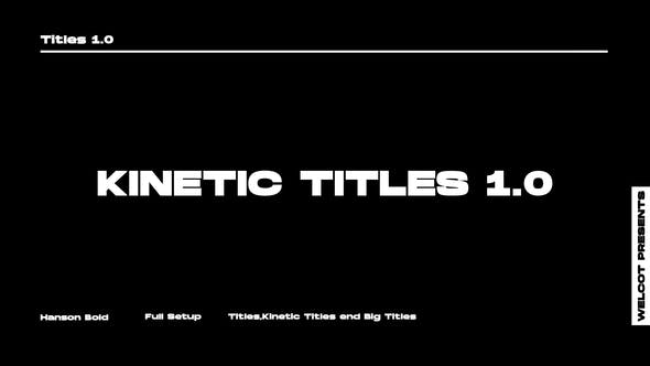 Kinetic Titles 1,0 | After Effects - Download Videohive 39494559