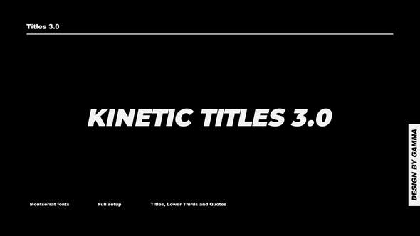 Kinetic Titles 3.0 | After Effects - 34611626 Videohive Download