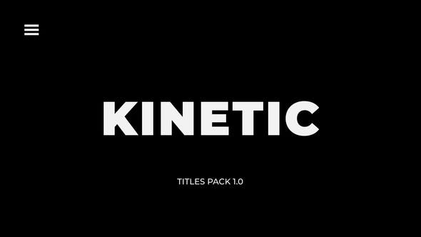 Kinetic Titles | After Effects - Videohive 31808585 Download