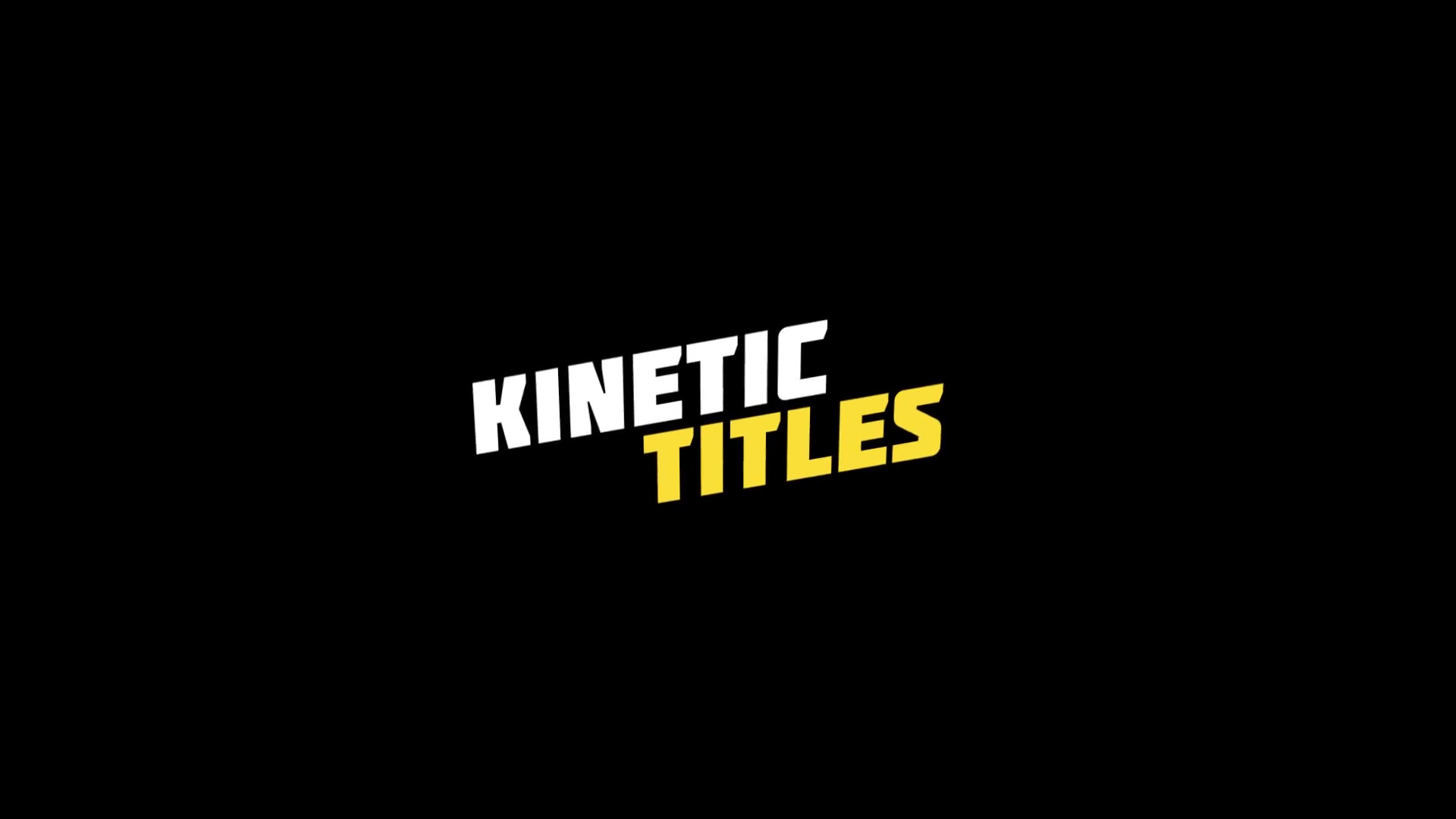 Kinetic Titles - Download Videohive 18335359