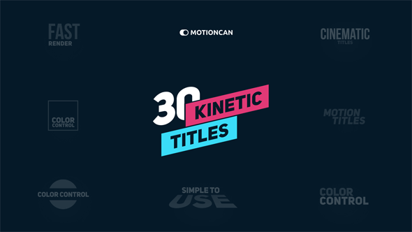 Kinetic Titles - Download Videohive 18335359